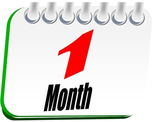 One month before you list
