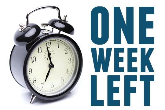 One week left