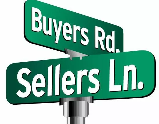 Buyer and seller street sign